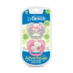 پستانک بادامی 0 تا 6 ماه شبرنگ دکتر براون Dr Browns بسته 2 عددی