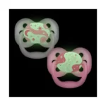 پستانک بادامی 0 تا 6 ماه شبرنگ دکتر براون Dr Browns بسته 2 عددی