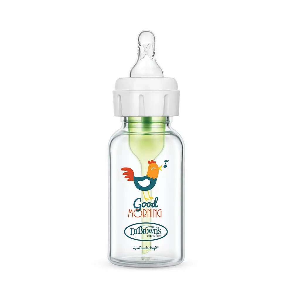 شیشه شیر پیرکس 120 میل طرح خروس آپشن پلاس دکتر براون Dr Browns