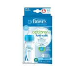 شیشه شیر طلقی 2 عددی 120 میل آپشن پلاس آبی دکتر براون Dr Browns