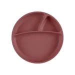 بشقاب تقسیم بندی شده سیلیکونی مینیک اوی اوی Minikoioi رنگ زرشکی