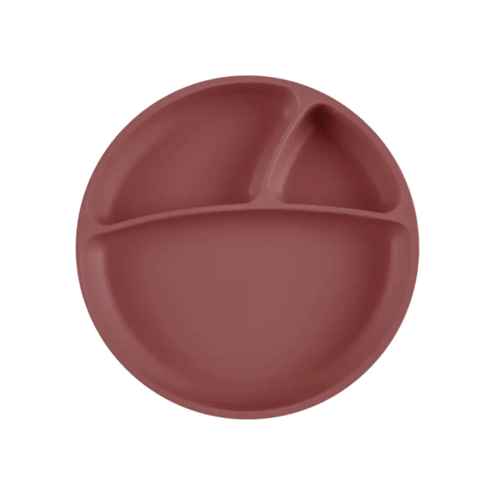 بشقاب تقسیم بندی شده سیلیکونی مینیک اوی اوی Minikoioi رنگ زرشکی