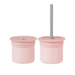 لیوان نی دار و اسنک خوری سیلیکونی مینیک اوی اوی Minikoioi رنگ صورتی