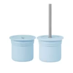 لیوان نی دار و اسنک خوری سیلیکونی مینیک اوی اوی Minikoioi رنگ آبی