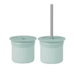 لیوان نی دار و اسنک خوری سیلیکونی مینیک اوی اوی Minikoioi رنگ نعنایی