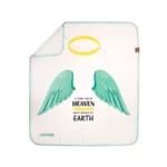 زیرانداز تعویض ضد آب دی روحه Die Ruhe طرح بال فرشته رنگ سبزآبی