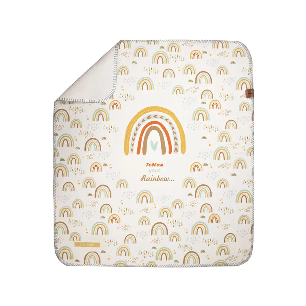 زیرانداز تعویض ضد آب دی روحه Die Ruhe طرح رنگین کمان رنگ آبی