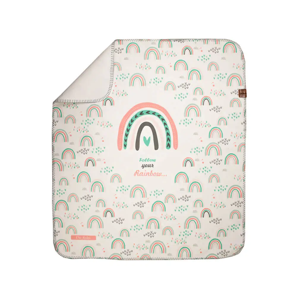 زیرانداز تعویض ضد آب دی روحه Die Ruhe طرح رنگین کمان رنگ صورتی