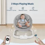 تاب و گهواره برقی کیدیلو Kidilo مدل Deluxe 4in1 رنگ طوسی