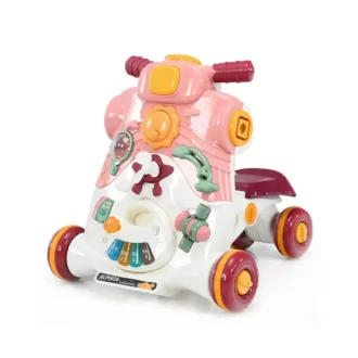 واکر کودک موزیکال 2 کاره فان ترولی Fun Trolley مدل 2in1 رنگ صورتی
