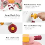 واکر کودک موزیکال 2 کاره فان ترولی Fun Trolley مدل 2in1 رنگ صورتی