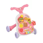 واکر آموزشی موزیکال 2 کاره هانگر Huanger مدل 2in1 رنگ صورتی