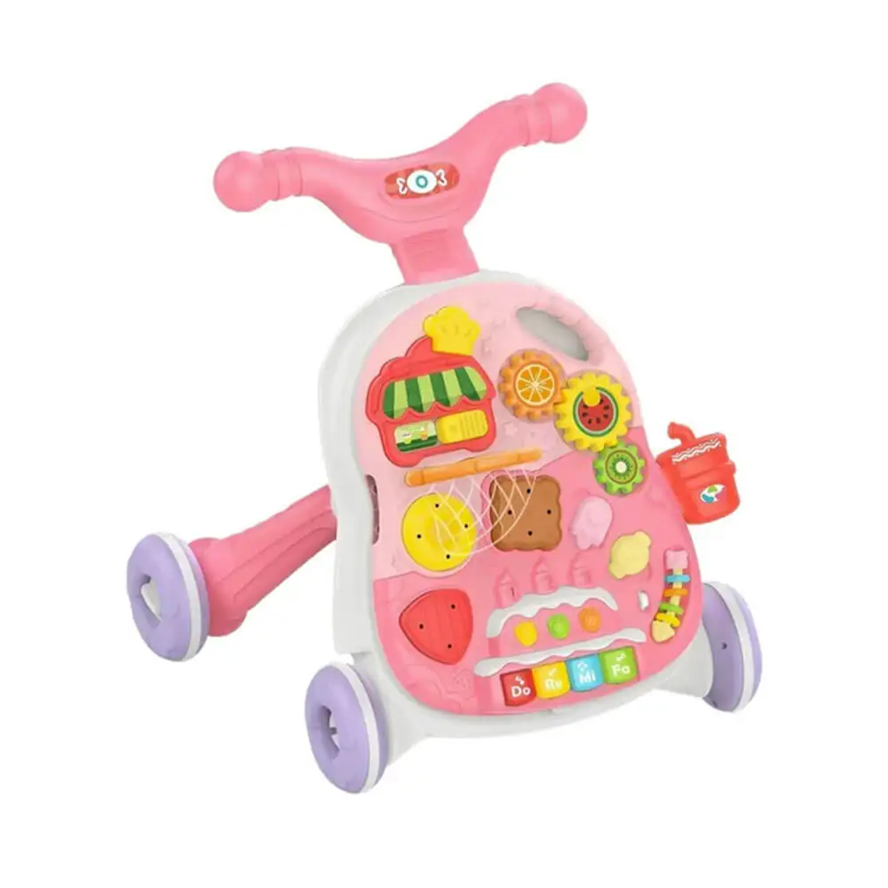 واکر آموزشی موزیکال 2 کاره هانگر Huanger مدل 2in1 رنگ صورتی