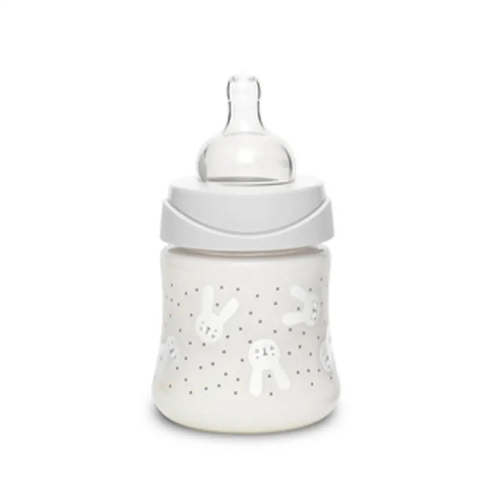 شیشه شیر سری گرد 150 میل سواوینکس Suavinex طرح خرگوش رنگ سفید