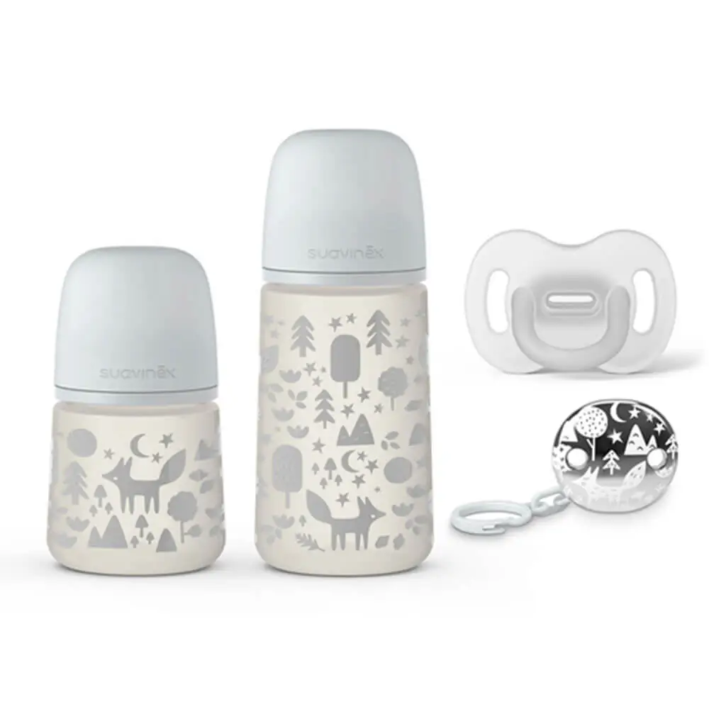 ست آغازین شیشه شیر و پستانک سواوینکس Suavinex طرح روباه