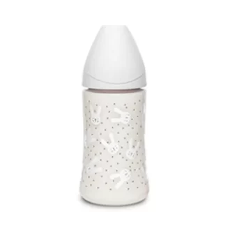 شیشه شیر سری گرد 270 میل سواوینکس Suavinex طرح خرگوش رنگ سفید