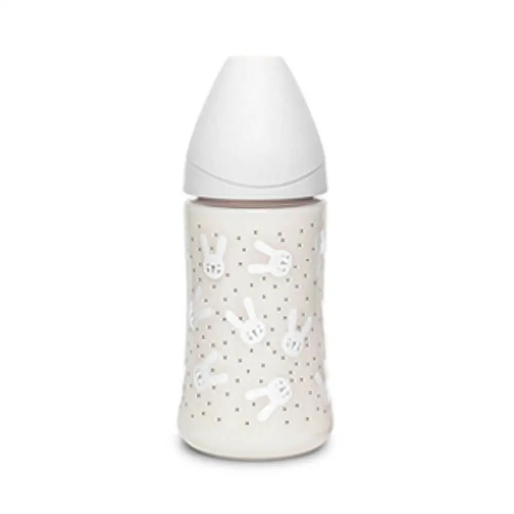 شیشه شیر سری گرد 270 میل سواوینکس Suavinex طرح خرگوش رنگ سفید