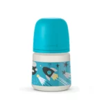 شیشه شیر سری پهن 150 میل سواوینکس Suavinex طرح موشک رنگ آبی