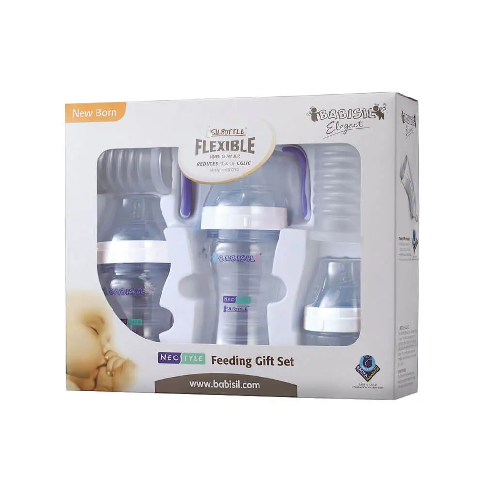 ست آغازین شیشه شیر 6 تکه بیبی سیل Babisil رنگ سفید