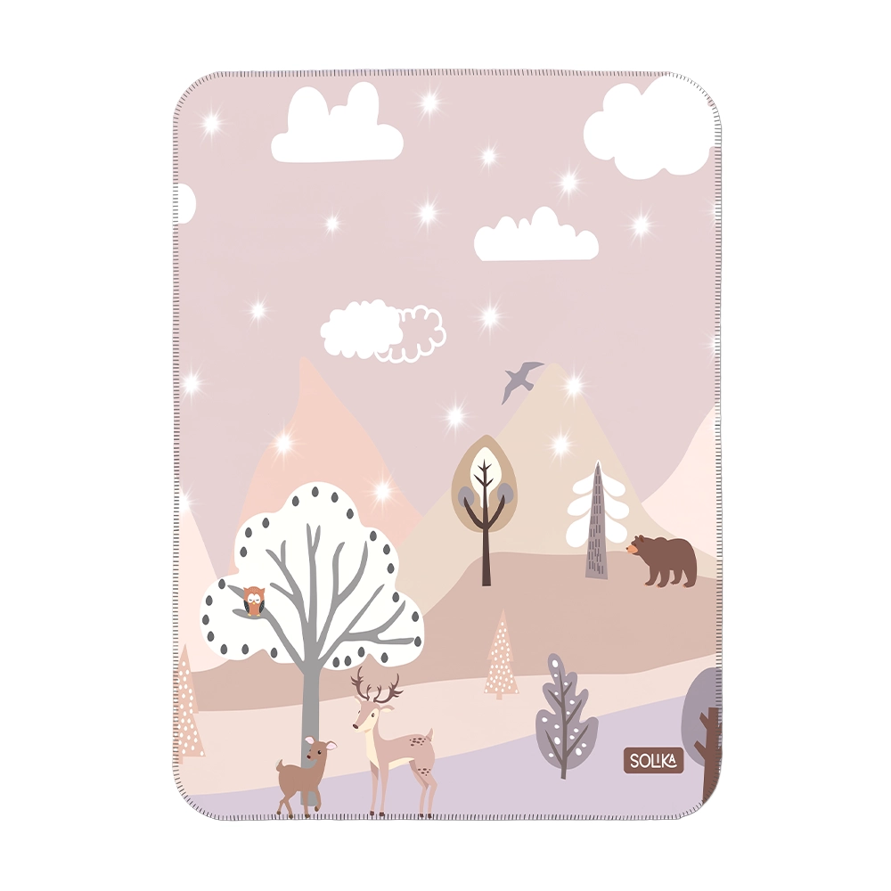 زیرانداز تعویض ضد آب سلیکاوود solika wood طرح جنگل صورتی