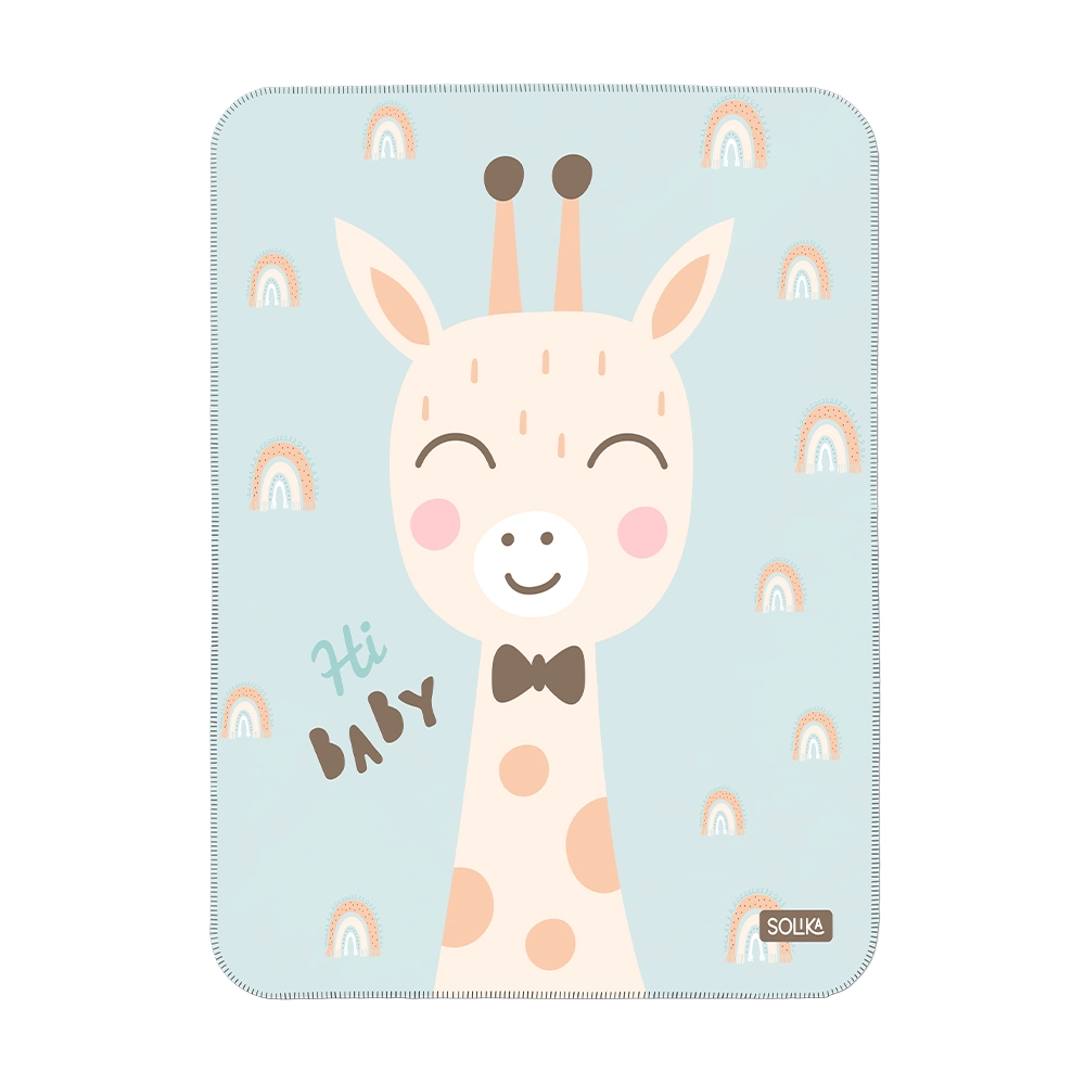 زیرانداز تعویض ضد آب سلیکاوود solika wood طرح زرافه آبی