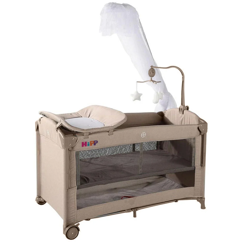 تخت و پارک نوزاد هیپ Hipp مدل T702L رنگ کرم