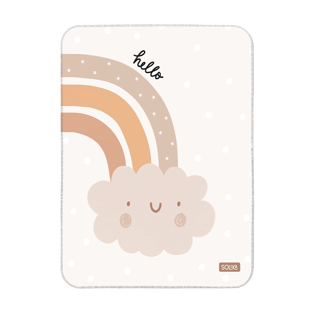 زیرانداز تعویض ضد آب سلیکاوود solika wood طرح ابر رنگین‌کمان