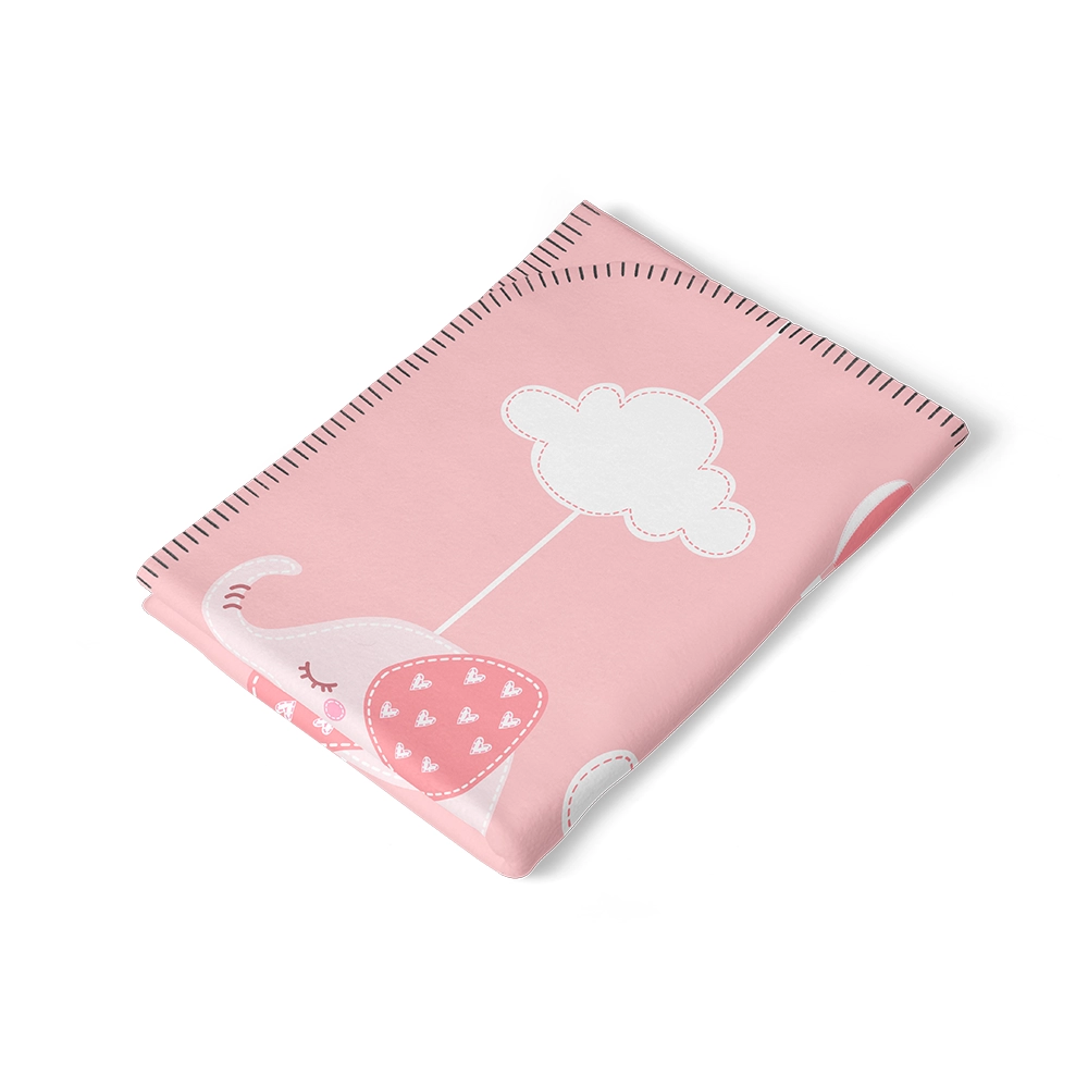 زیرانداز تعویض ضد آب سلیکاوود solika wood طرح آسمان فیل صورتی