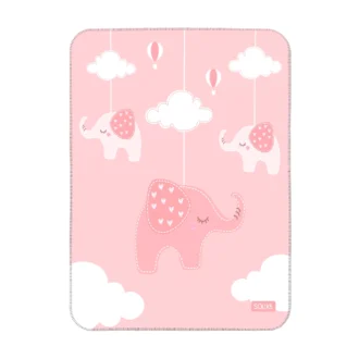 زیرانداز تعویض ضد آب سلیکاوود solika wood طرح آسمان فیل صورتی