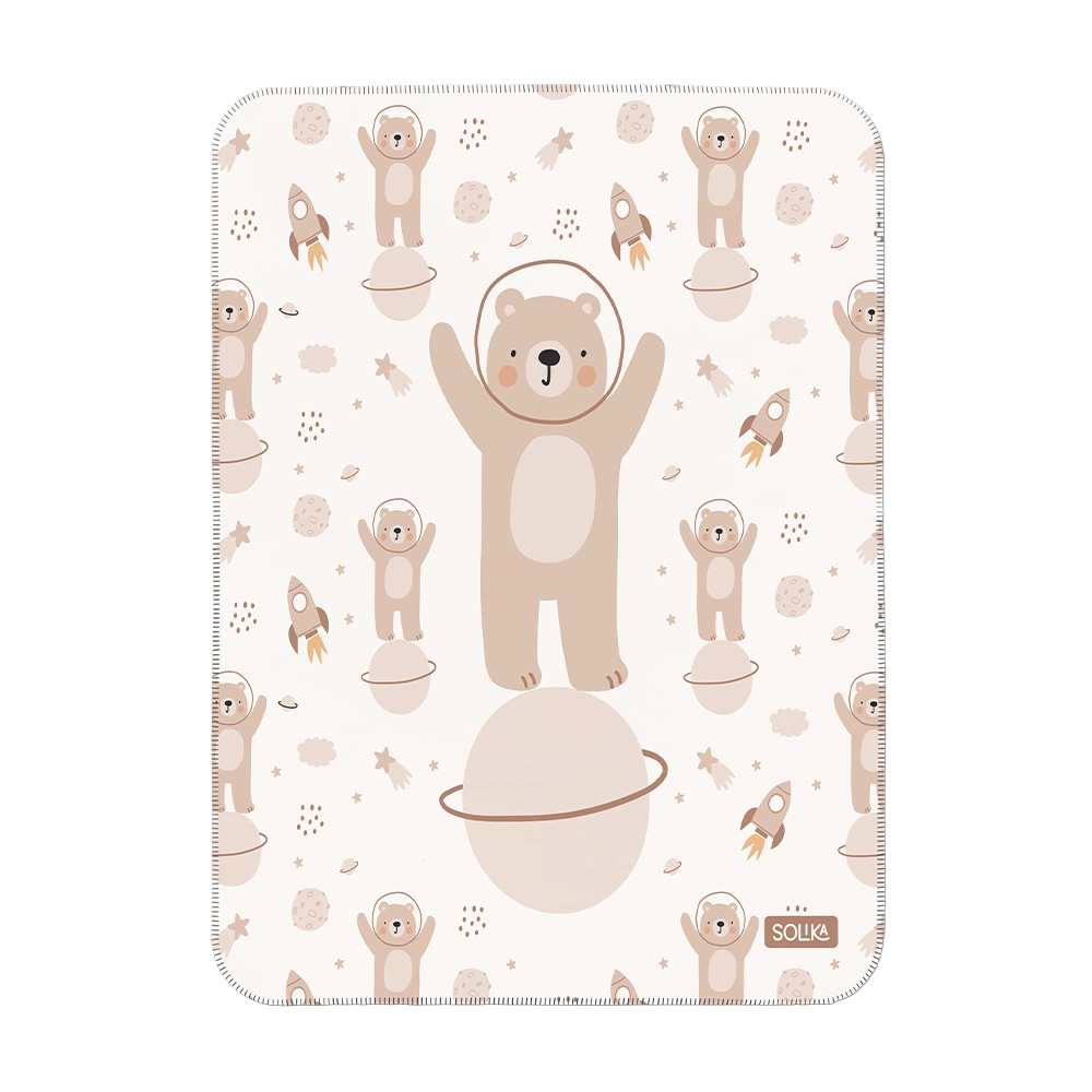 زیرانداز تعویض ضد آب سلیکاوود solika wood طرح تدی فضانورد