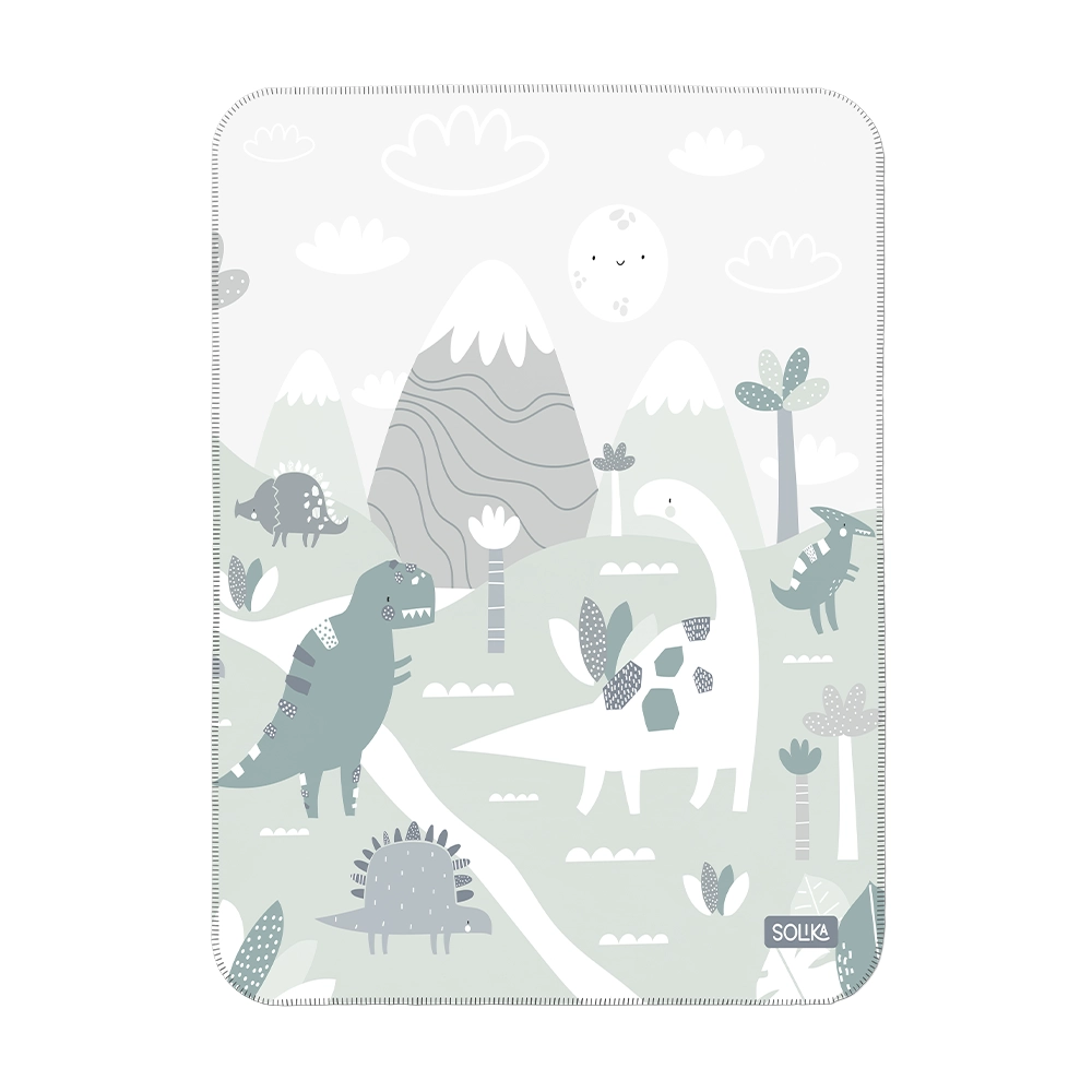 زیرانداز تعویض ضد آب سلیکاوود solika wood طرح دایناسور سبز