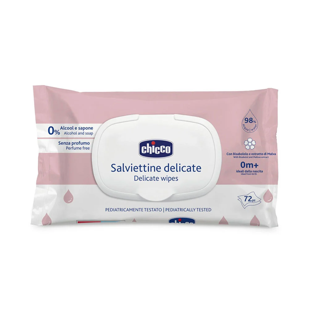دستمال مرطوب درب دار چیکو Chicco بسته 72 عددی