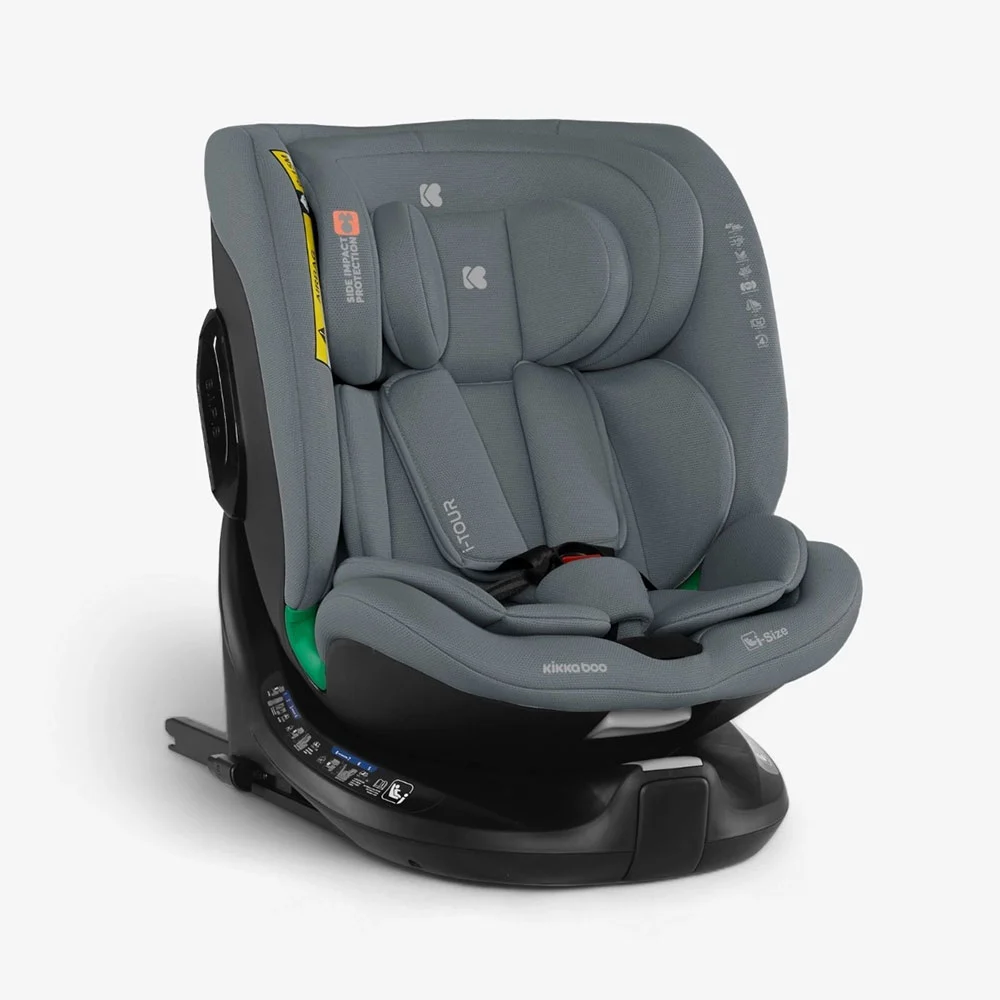صندلی ماشین 360 درجه کیکابو Kikkaboo مدل i-Tour رنگ طوسی تیره