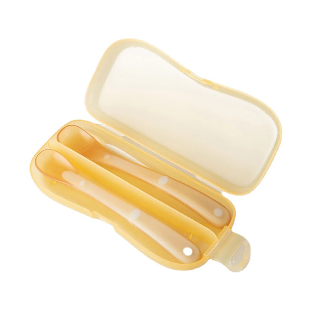 قاشق تمام سیلیکون بیبی کرون Baby Crown بسته 2 عددی