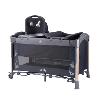تخت و پارک نوزاد کیدیلو Kidilo مدل Ap940s رنگ طوسی