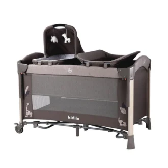 تخت و پارک نوزاد کیدیلو Kidilo مدل Ap940s رنگ قهوه‌ای