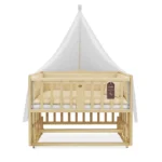 تخت کنار مادر چوبی سلیکا وود Solika wood مدل ساینا 120 رنگ چوب با سرویس خواب کرم