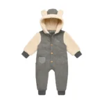 سرهمی تدی دو رنگ مامی لند Mamiland مدل Mocka رنگ طوسی تیره