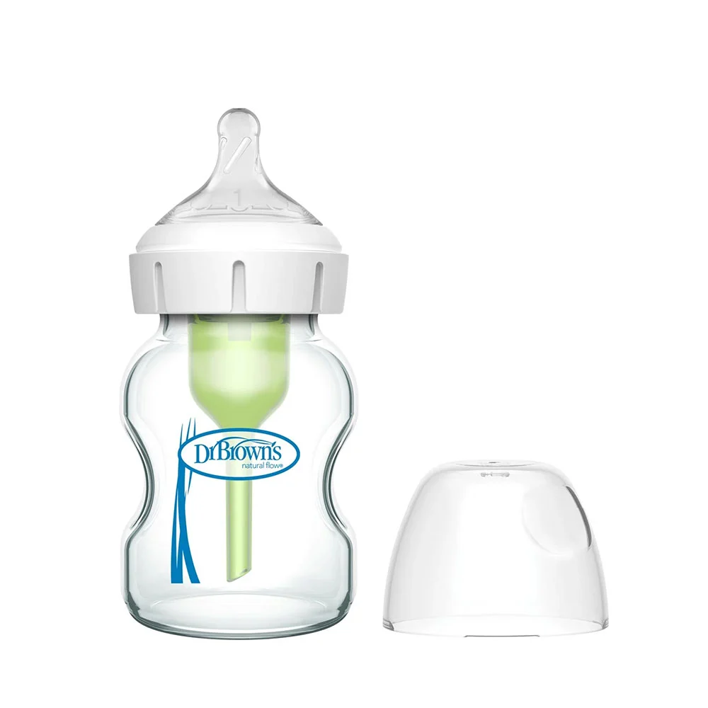 شیشه شیر پیرکس 150 میل پهن آپشن پلاس دکتر براون Dr Browns