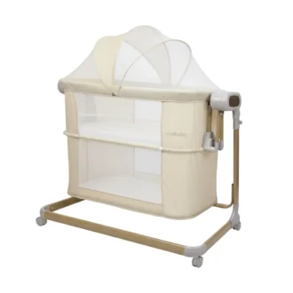 گهواره و تخت کنار مادر برقی کول بیبی Cool Baby مدل 5in1 رنگ کرم