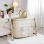 گهواره و تخت کنار مادر برقی کول بیبی Cool Baby مدل 5in1 رنگ کرم