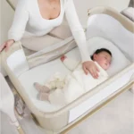 گهواره و تخت کنار مادر برقی کول بیبی Cool Baby مدل 5in1 رنگ کرم