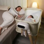 گهواره و تخت کنار مادر برقی کول بیبی Cool Baby مدل 5in1 رنگ کرم