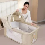 گهواره و تخت کنار مادر برقی کول بیبی Cool Baby مدل 5in1 رنگ کرم