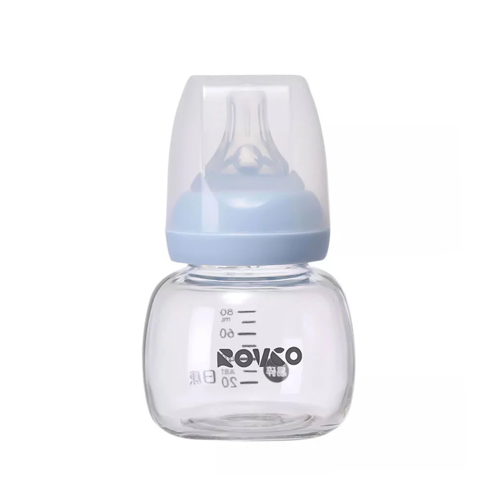 شیشه شیر پیرکس رووکو Rovco حجم 80 میلی لیتر رنگ آبی