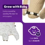 آغوشگیر و قنداق سوئیسی الن بیبی Elen Baby طرح دایناسور