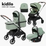 سرویس کالسکه رو به مادر شو کیدیلو Kidilo مدل D900 3B1 رنگ سبز